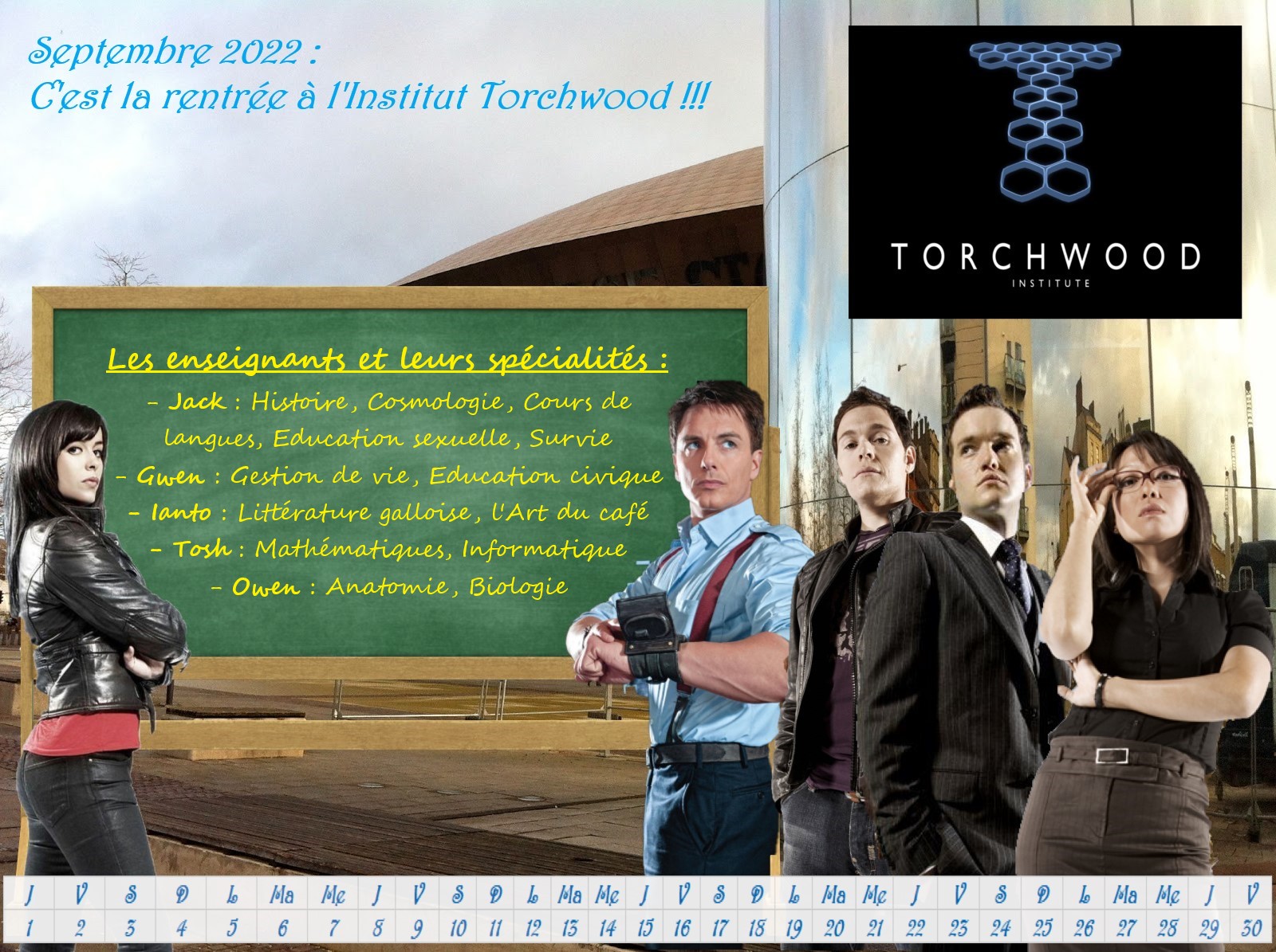 Calendrier Torchwood : Septembre 2022